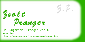 zsolt pranger business card